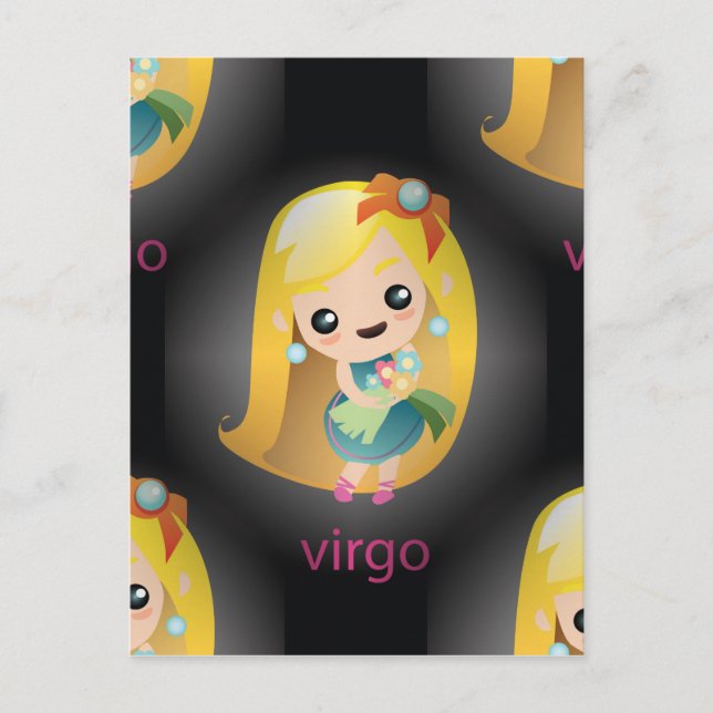 Carte Postale virgo kawaii (Devant)