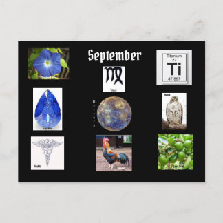 Carte postale Virgo Septembre Mois de naissance