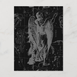 Carte Postale Virgo Zodiac Constellation Hevelius 1690