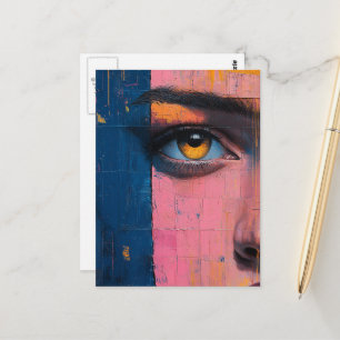 Carte Postale Visage Abstrait