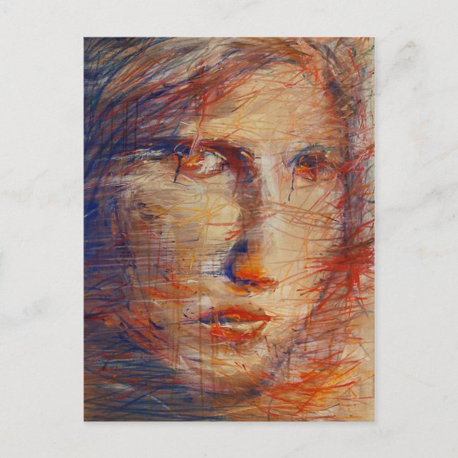 Carte Postale Visage Abstrait (Devant)