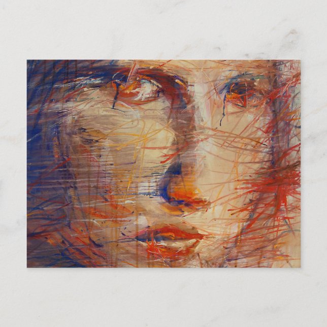 Carte Postale Visage Abstrait (Devant)