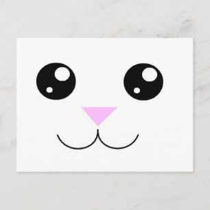 Carte Postale Visage animal de Kawaii