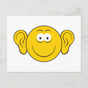 Carte Postale Visage aux grandes oreilles