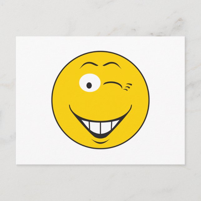 Carte Postale Visage clin d'œil (Devant)