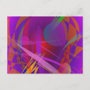 Carte Postale Visage de chat Abstrait
