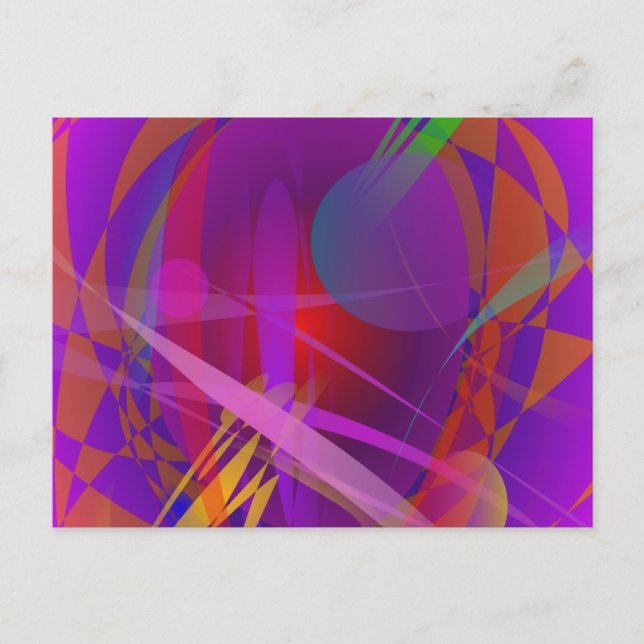 Carte Postale Visage de chat Abstrait (Devant)
