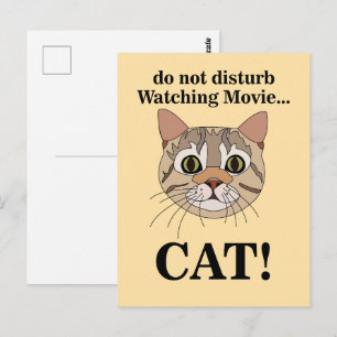 Carte Postale Visage de Chat Drôle