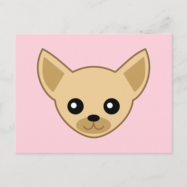 Carte Postale Visage de Chihuahua (Devant)