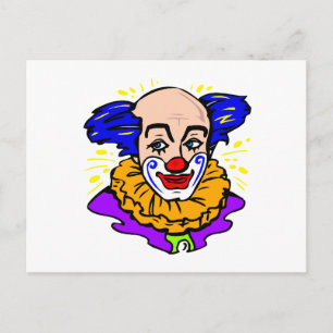 Carte Postale Visage de clown traditionnel