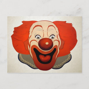 Carte Postale Visage de clown vintage