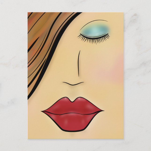 Carte Postale Visage de femme (Devant)