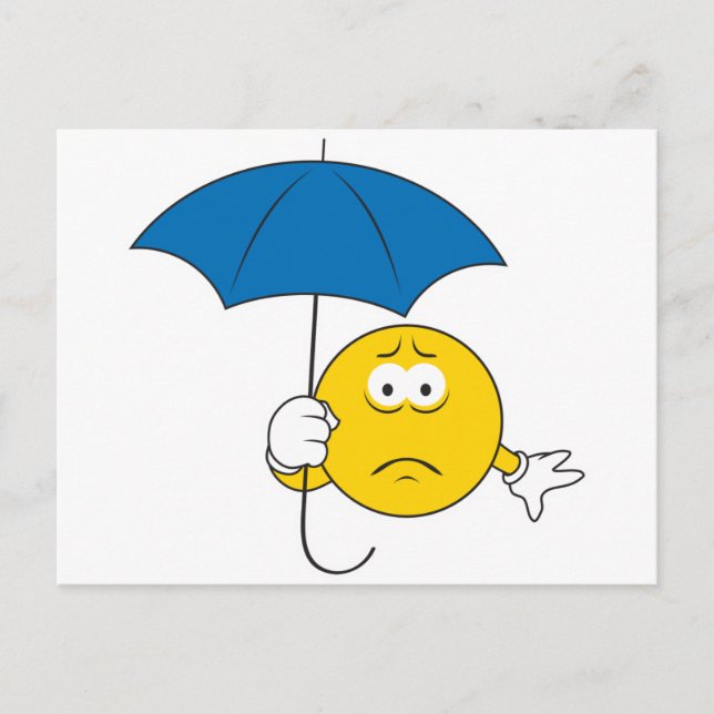 Carte Postale Visage de Jour de Pluie (Devant)
