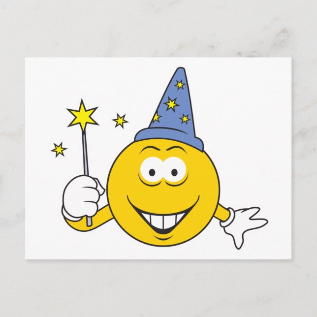 Carte Postale Visage de magicien (Devant)