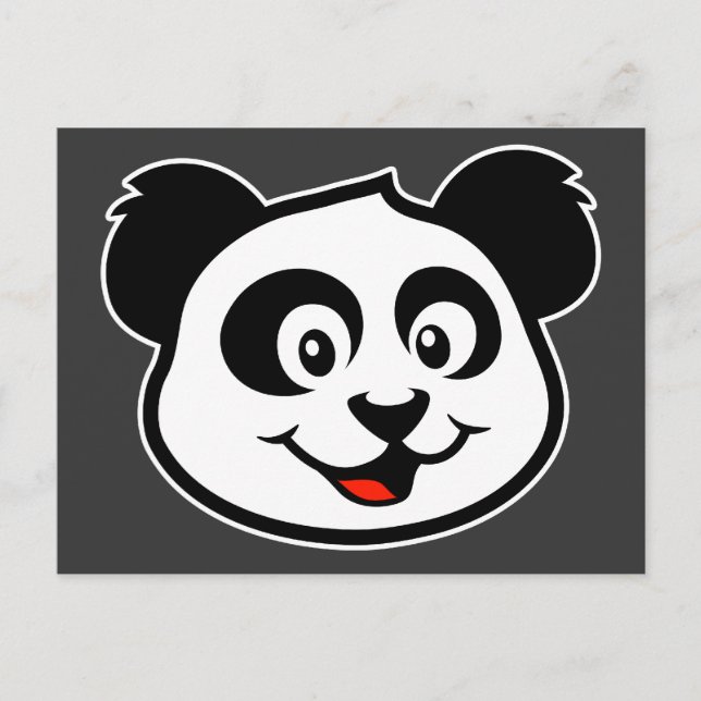 Carte Postale Visage de Panda Mignon (Devant)
