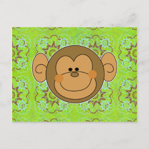 Carte Postale Visage de singe mignon et drôle