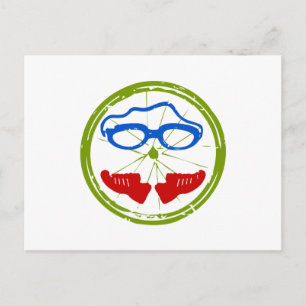 Carte Postale Visage de triathlon