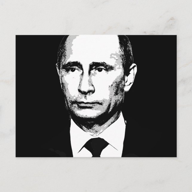 Carte Postale Visage de Vladimir Poutine (Devant)