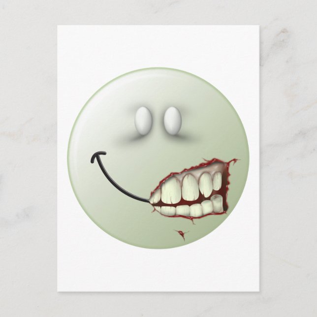 Carte Postale Visage de Zombie (Devant)