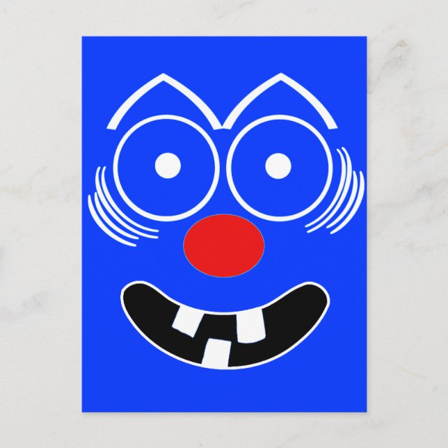 Carte Postale Visage drôle (Devant)