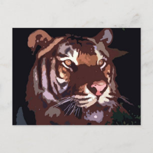 Carte Postale Visage du tigre