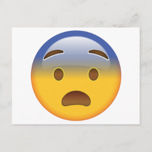 Carte Postale Visage effrayant - Emoji