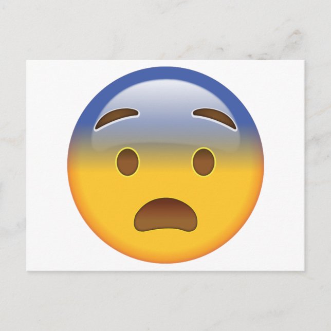 Carte Postale Visage effrayant - Emoji (Devant)
