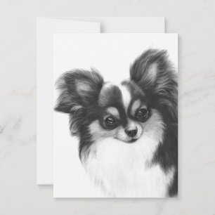 Carte Postale Visage Expressif de Chihuahua - Œuvre d'Art Peinte
