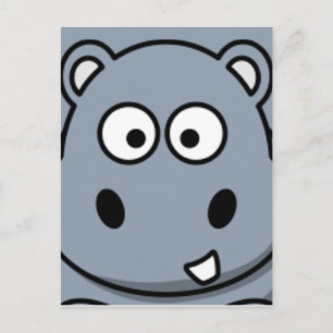 Carte Postale Visage hippo