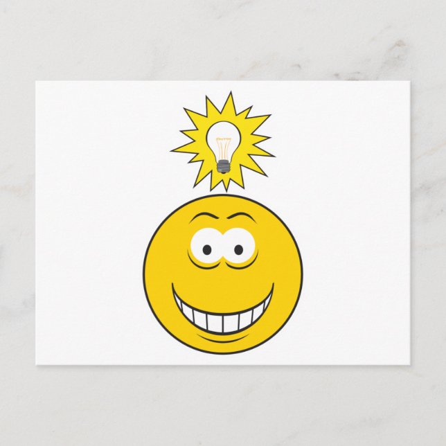 Carte Postale Visage Idée Brillante (Devant)