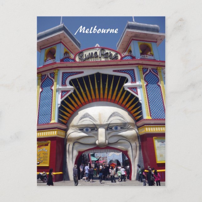 Carte Postale visage luna melb (Devant)