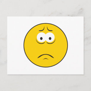 Carte Postale Visage Renfrogné Triste