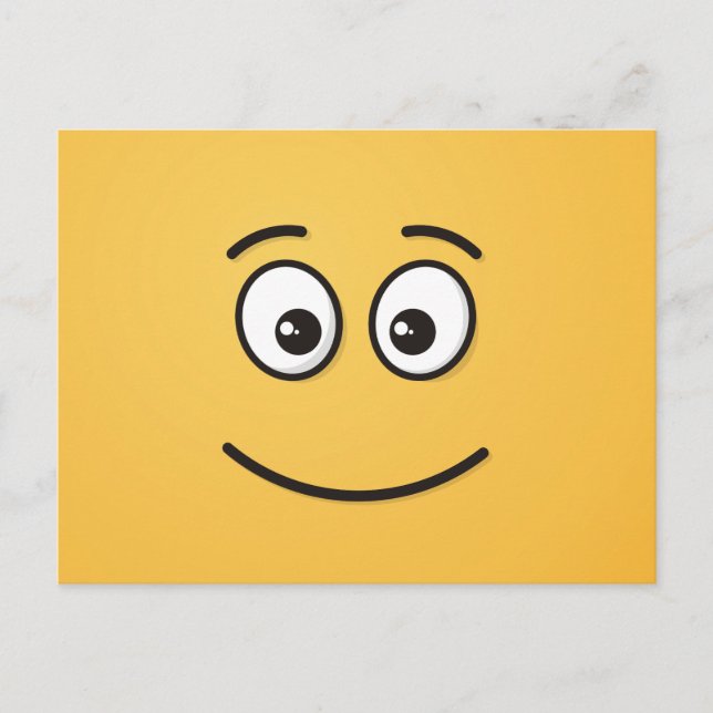 Carte Postale Visage souriant avec yeux ouverts (Devant)