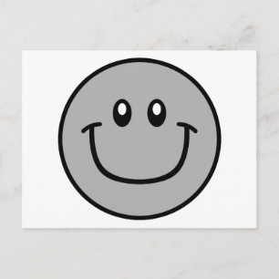 Carte postale Visage Souriant Gris 0003
