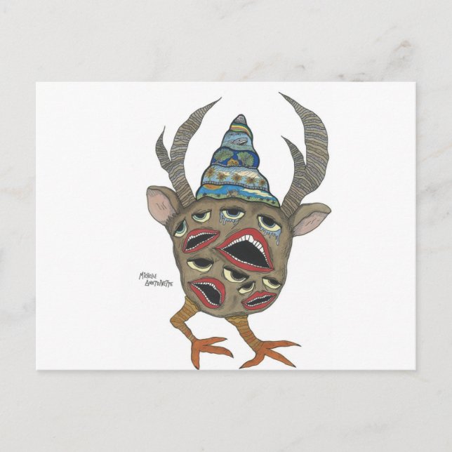 Carte Postale visages (Devant)