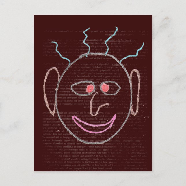 Carte postale Visages amusants (Devant)