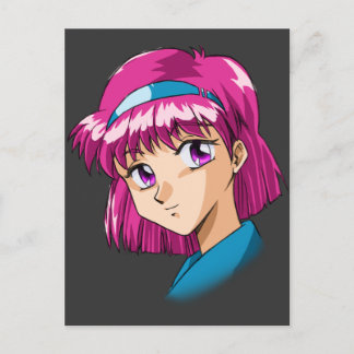 Carte Postale Visages de l'Anime et de la Manga