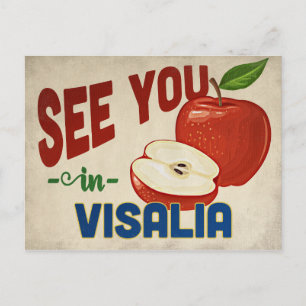Carte Postale Visalia California Apple - Vintage voyage