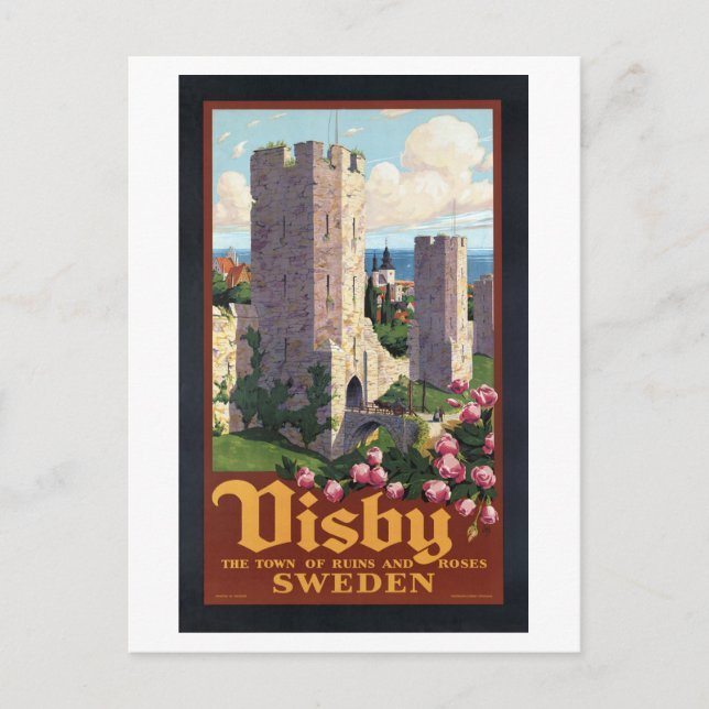 Carte Postale Visby Suède - Vintage voyage (Devant)
