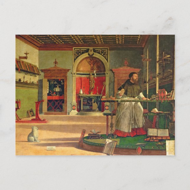 Carte Postale Vision de St. Augustine, 1502-08 (huile sur toile) (Devant)