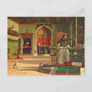 Carte Postale Vision de St. Augustine, 1502-08 (huile sur toile)