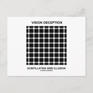 Carte Postale Vision tromperie scintillant l'illusion de la gril
