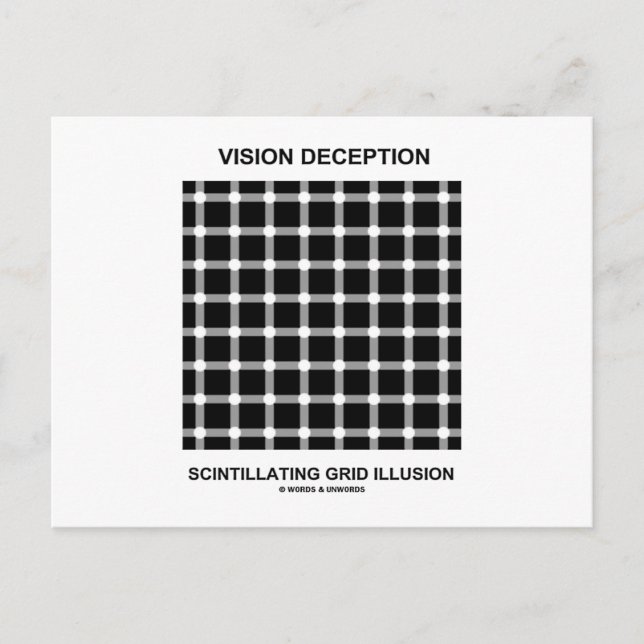 Carte Postale Vision tromperie scintillant l'illusion de la gril (Devant)