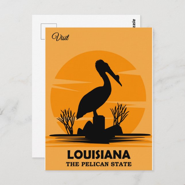 Carte Postale Visit Louisiana, The Pelican State, (Devant / Derrière)