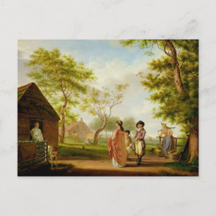 Carte Postale Visite à la laiterie de pays