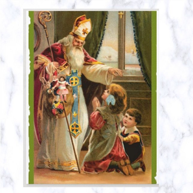Carte Postale Visite Antique de St Nick (Créateur téléchargé)
