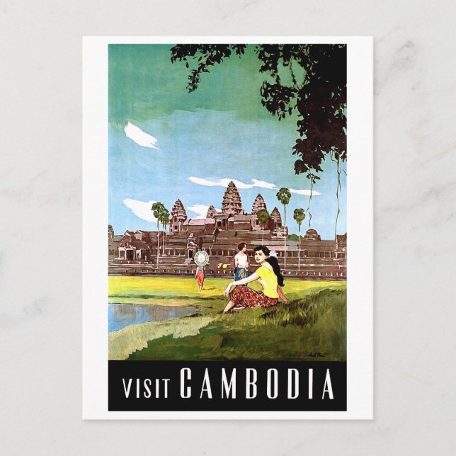 Carte Postale Visite au Cambodge (Devant)
