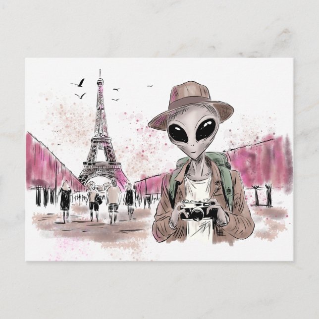 Carte Postale Visite d'Alien Paris (Devant)