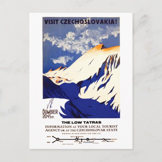 Carte Postale Visite de la Tchécoslovaquie (Devant)