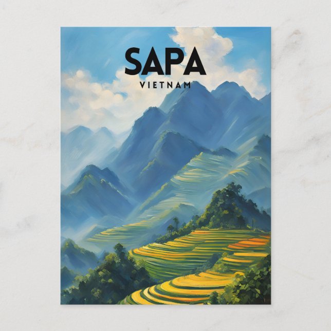Carte Postale Visite de Sapa Vietnam (Devant)